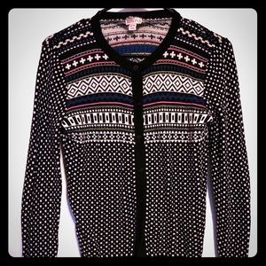 funky patterned merona cardigan